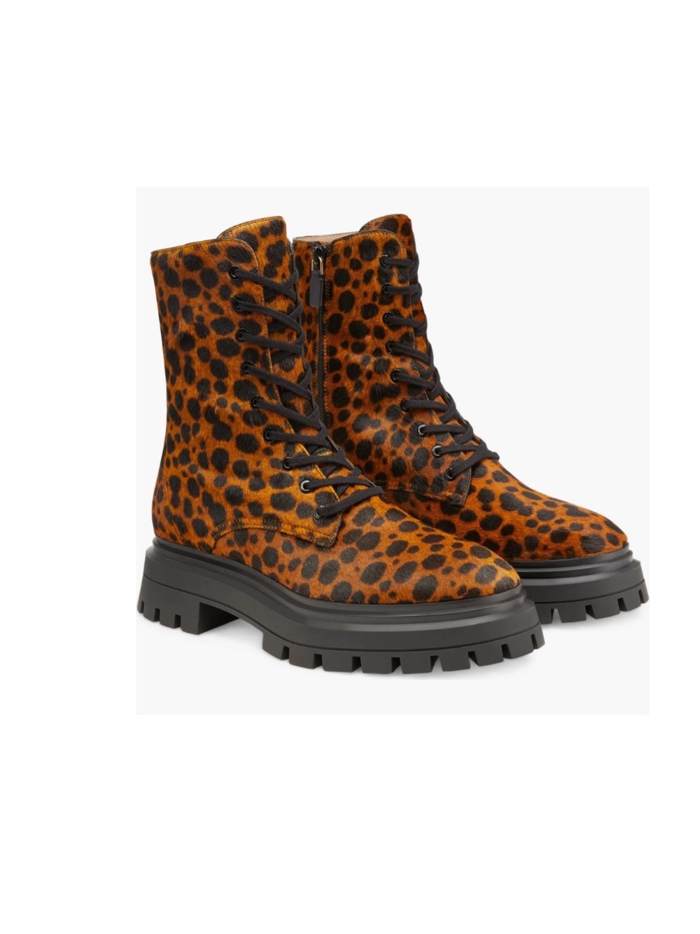 Stuart Weitzman Bedford Sleek Genuine Calf Hair
Combat Boot $695
Color: Toffee 9